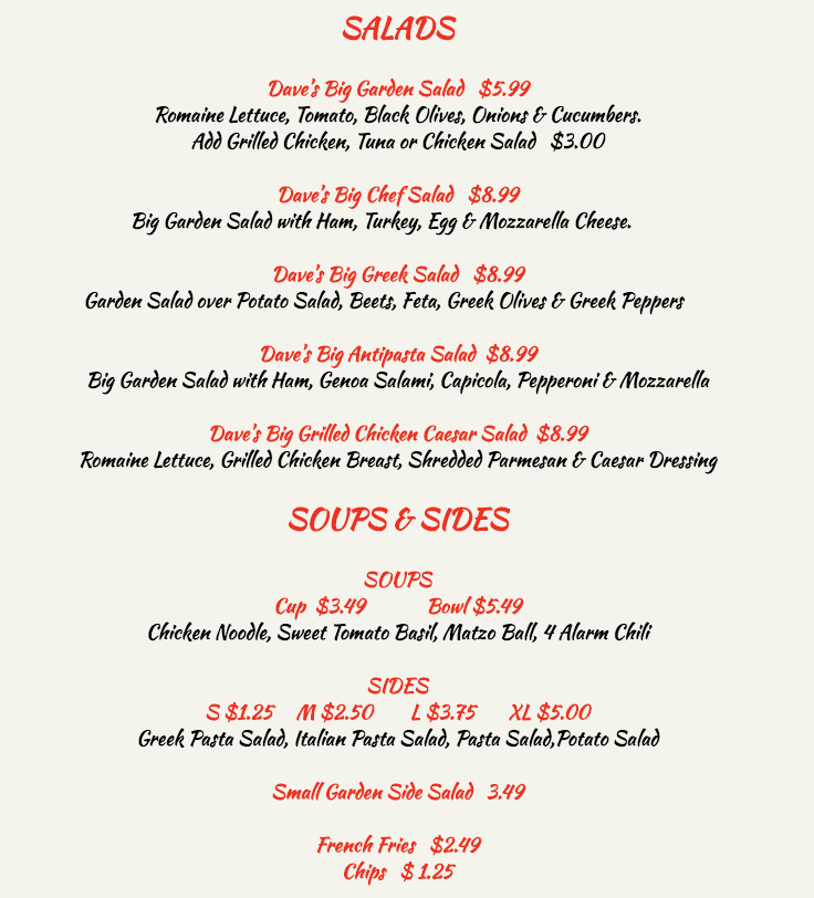 Dave's New York Deli What's for Dinner Gainesville